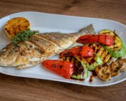 Typical Andalusian food served in a traditional setting